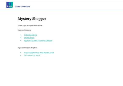 gfk mystery shopping login